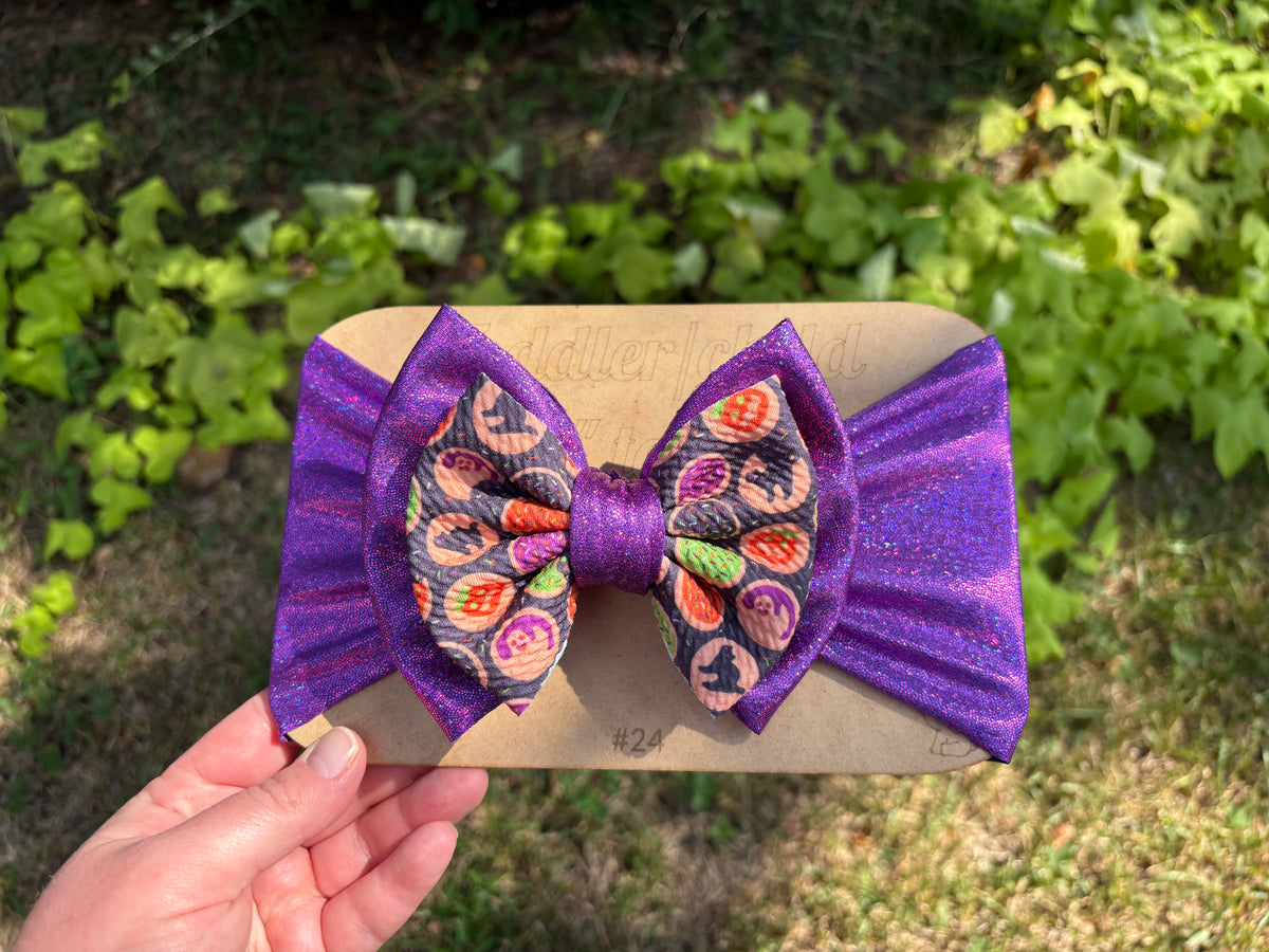 Cookies on purple holo headwrap