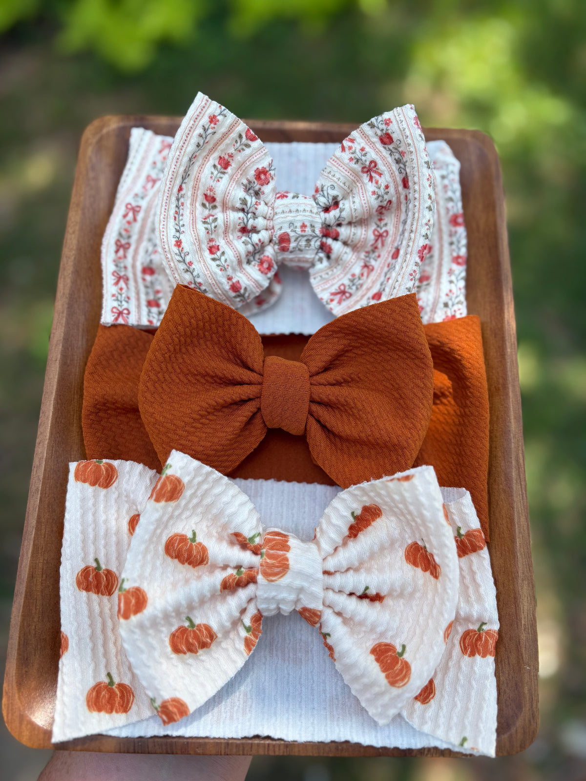 Fall Borders Waved Bows & Headwraps