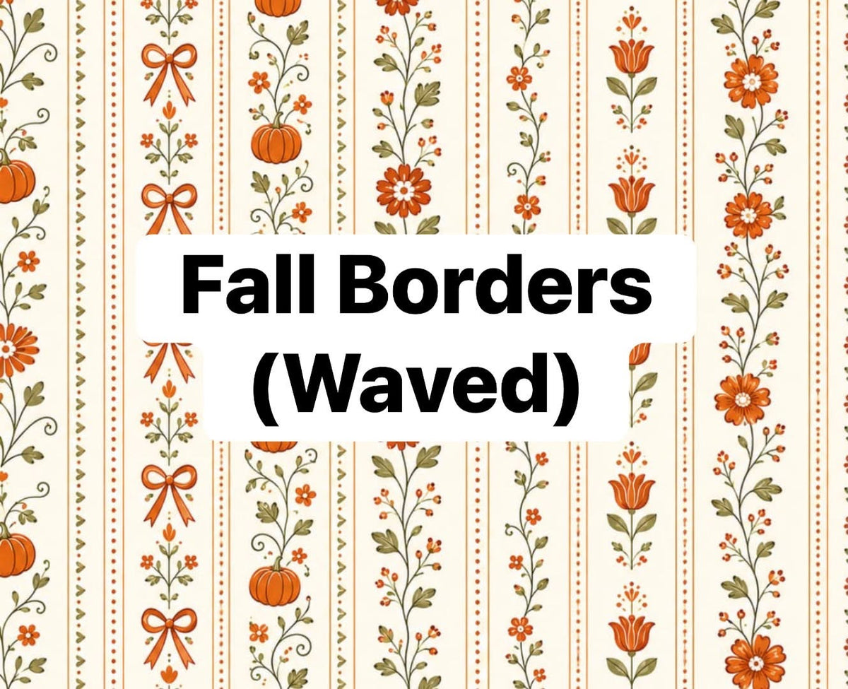 Fall Borders Waved Bows & Headwraps