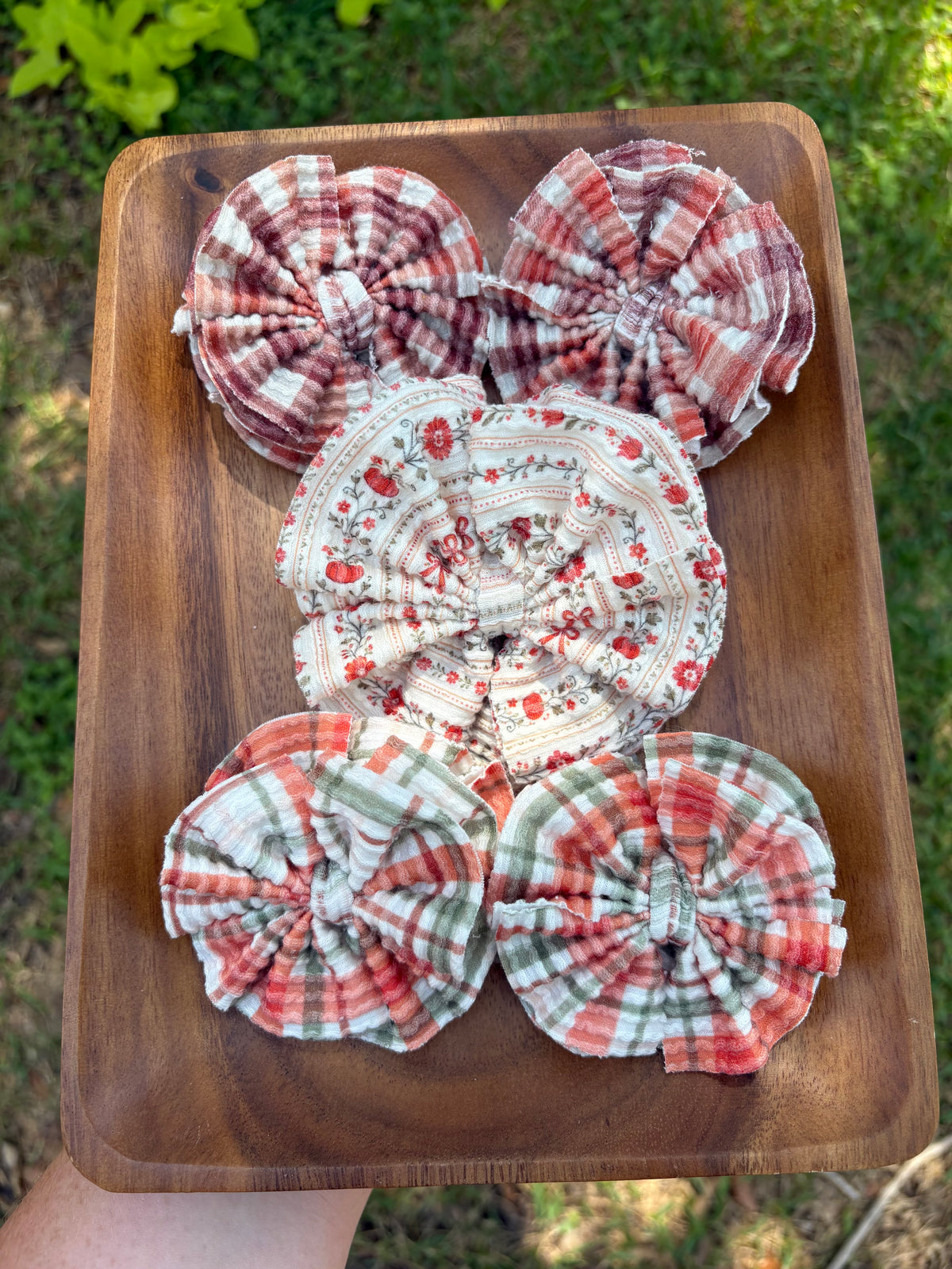 Fall Borders Waved Bows & Headwraps